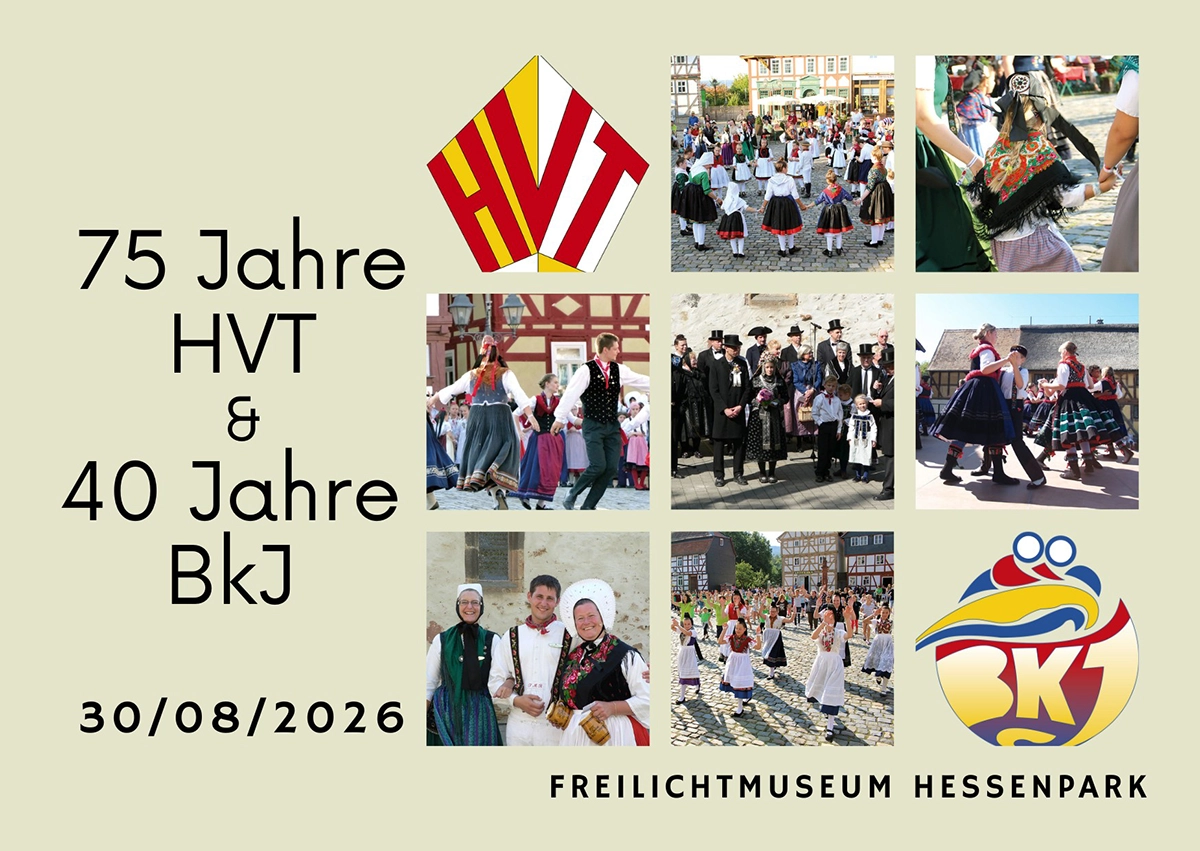Handzettel zur Jubiläumsveranstaltung 75 Jahre HVT und 40 Jahre BkJ