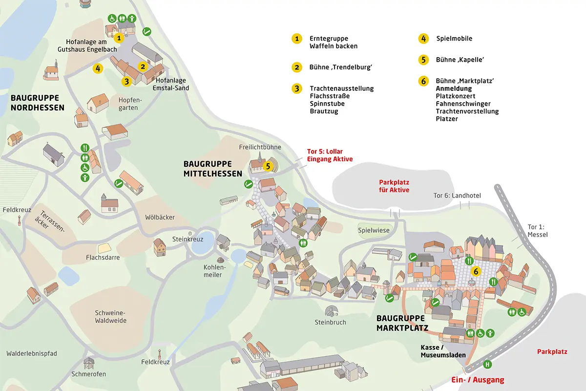 Lageplan Hessenpark zur HVT Jubiläumsveranstaltung