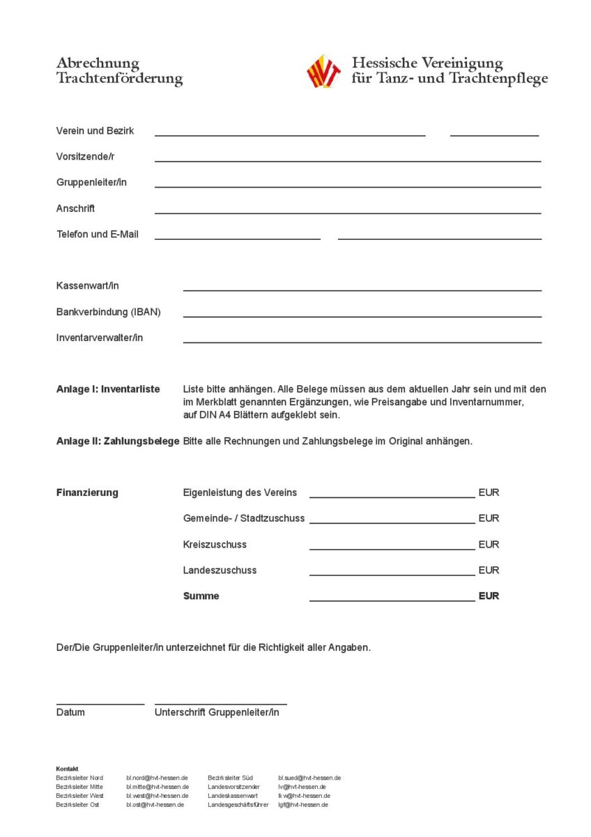 thumbnail of Trachtenförderung Abrechnung inkl. Anlagen