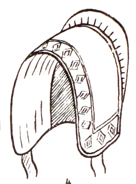 Odenwälder Tracht Frau Kopfbedeckung Haube des Winterhauches