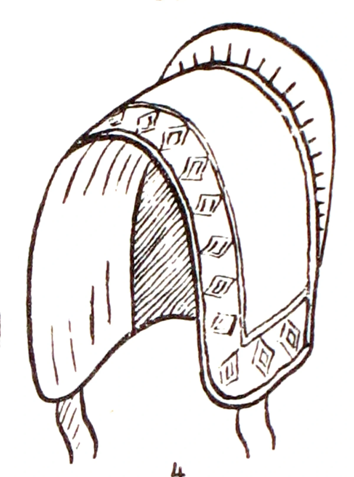 Odenwälder Tracht Frau Kopfbedeckung Haube des Winterhauches