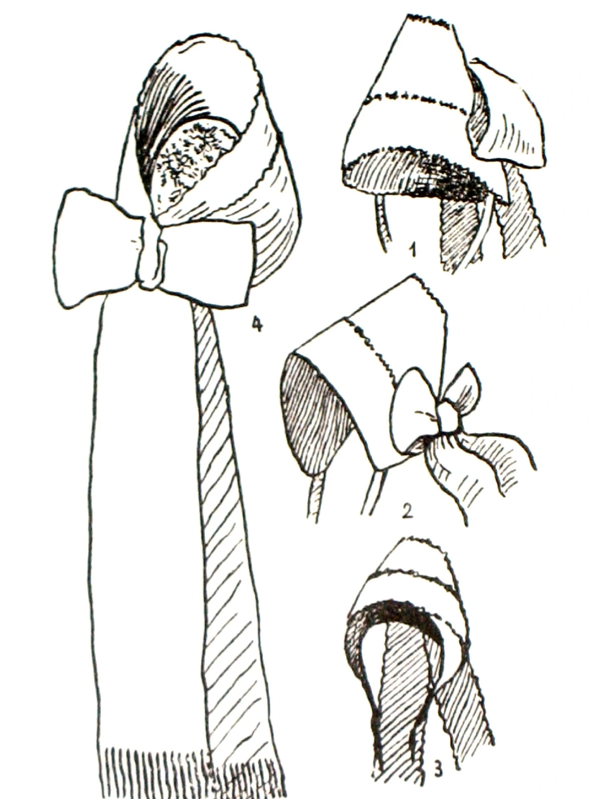 Odenwälder Tracht Frau Kopfbedeckung Kugelhaube des Maintales