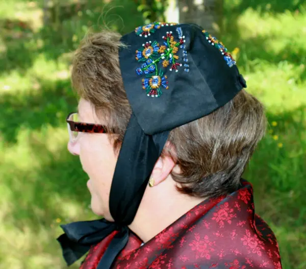 Odenwälder Tracht Frau Kopfbedeckung Talzehnthaube 1