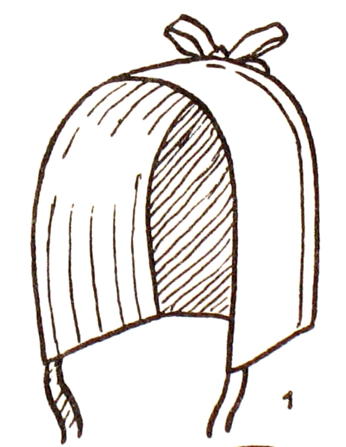 Odenwälder Tracht Frau Kopfbedeckung Werktagshaube hinterer Odenwald