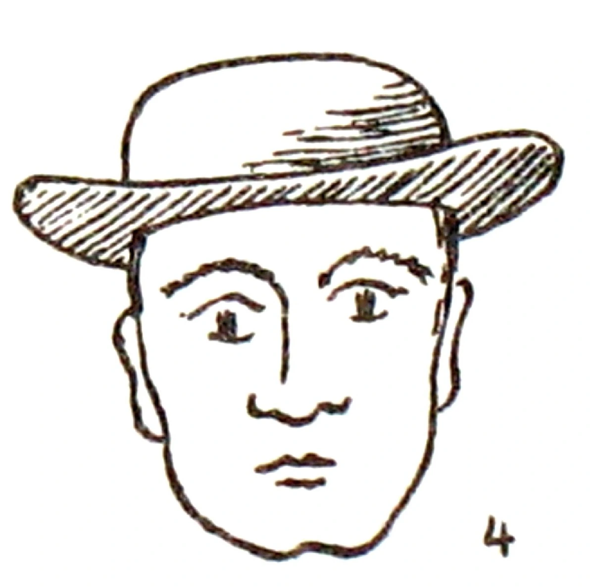 Odenwälder Tracht Mann Kopfbedeckung runder Filzhut