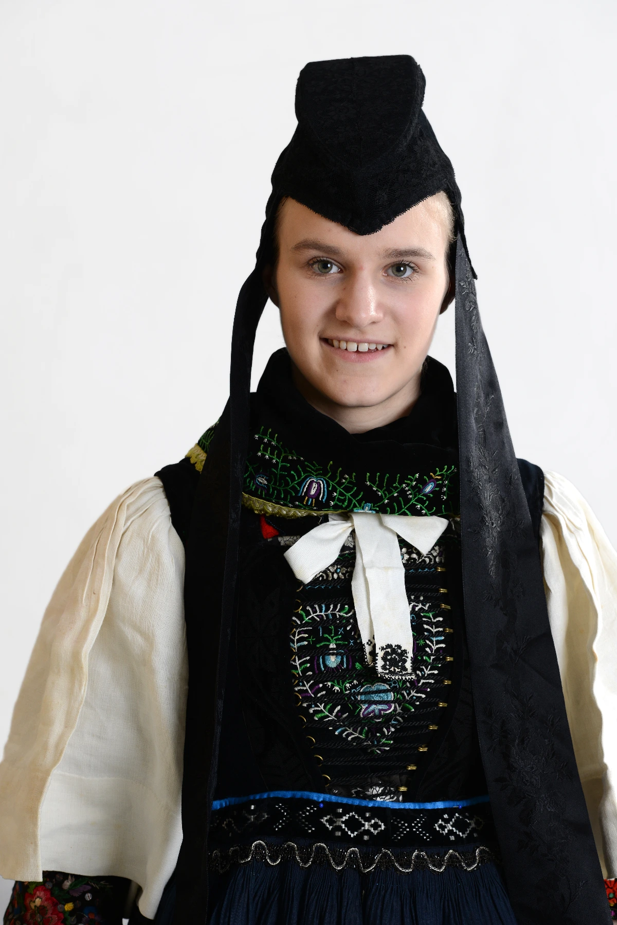 Tracht des Amtes Blankenstein Frau Brusttuch 1